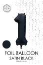 XXL Folienballon Zahl 1 Satin Schwarz